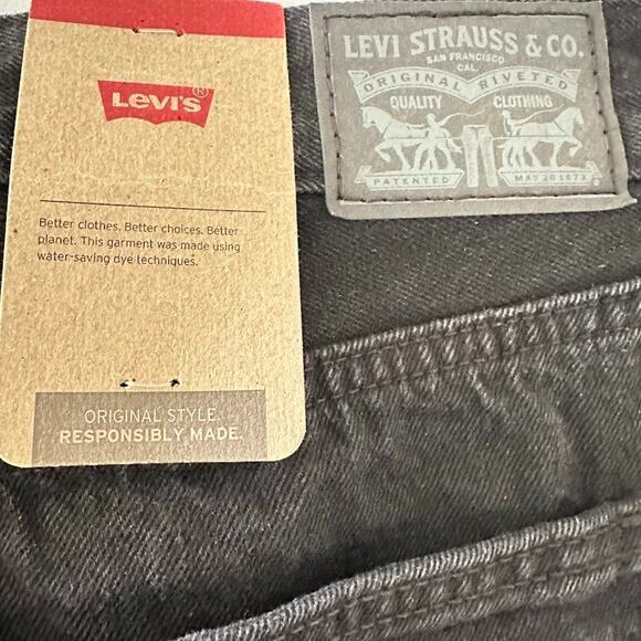 Levi's Mens Jeans Black 31 x 30 5-Pocket Style Straight Leg Cotton Hemp - Picture 6 of 11